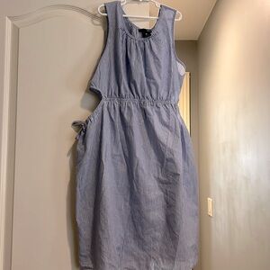 AQUA shirt dress with side cutouts